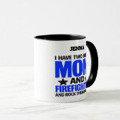 Mug Maman pompier fière (Devant droit)