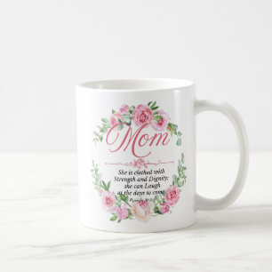 Mug Maman - Proverbes 31:25 Fête des Mères Bible Verse