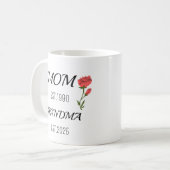 Mug Maman puis grand-mère typographie conception de fa (Devant gauche)