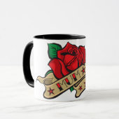 Mug Maman rose de tatouage (Devant gauche)