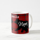 Mug Maman rouge Bear de plaid (Devant droit)