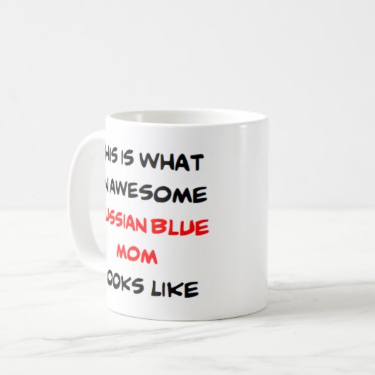 Mug maman russe bleue, géniale (Devant gauche)