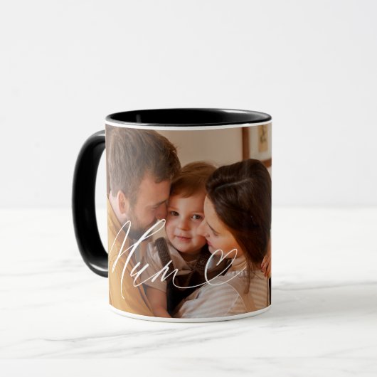 Mug Maman Script Coeur Reconnaissant pour chaque insta (Devant gauche)