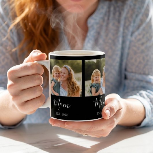 Mug Maman Script Établi Noir 3 Photo