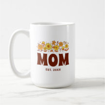 Maman Super Fleur Vintage Florale Fête des Mères