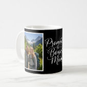 Mug Maman Supplémentaire Promue Élégante Cursive Deux (Devant gauche)