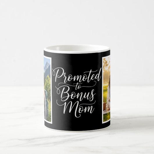 Mug Maman Supplémentaire Promue Élégante Cursive Deux (Centre)