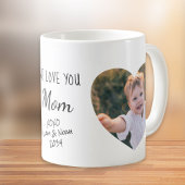 Mug Maman t'aime Coeurs Photos