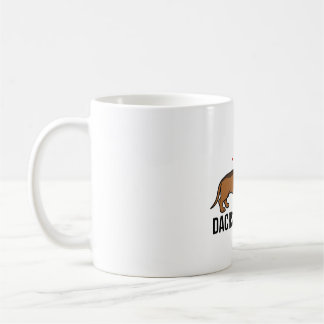 Mug Maman teckel — chien saucisse avec bandana et cœur