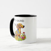 Mug Maman teckel en intelligence artificielle de dessi (Devant gauche)