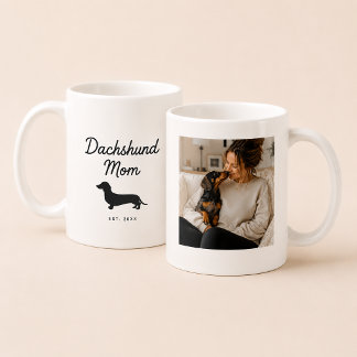 Mug Maman Teckel | Photo personnalisé de Wiener Dog