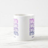 Mug Maman | Texte de style Disco rose et violet (Centre)