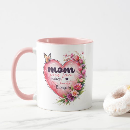 Mug Maman Ton Amour Favorise Mon Coeur (Avec donut)