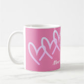 Mug Maman Triple Coeur rose (Gauche)