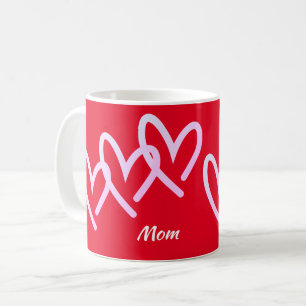 Mug Maman Triple Coeur Rouge