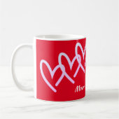 Mug Maman Triple Coeur Rouge (Gauche)