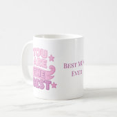 Mug Maman tu es la meilleure rose violet (Devant gauche)