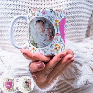 Mug Maman Tu es le Fleur sauvage : Photo personnalisée