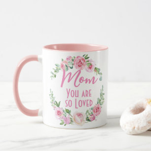 Mug Maman Tu es si aimée Floral Rose