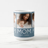 Mug Maman Typographie Bleue 3 Photo (Centre)