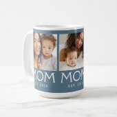 Mug Maman Typographie Bleue 3 Photo (Devant gauche)