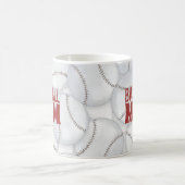Mug Maman Typographie de baseball mignonne (Centre)
