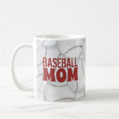 Mug Maman Typographie de baseball mignonne (Gauche)