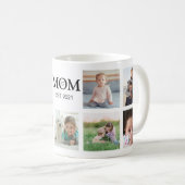 Mug Maman Typographie Famille Photo Collage (Devant droit)