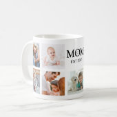 Mug Maman Typographie Famille Photo Collage (Devant gauche)