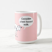 Mug Maman vache, considérez le lait à base de plante,  (Devant droit)