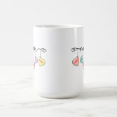 Mug Maman Valentines Enfants Nom Coeurs Convo (Centre)