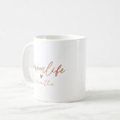 Mug Maman Vie - Design de charme rustique (Devant gauche)