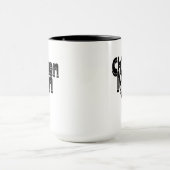 Mug Maman Vintage de poulet noir et blanc (Centre)