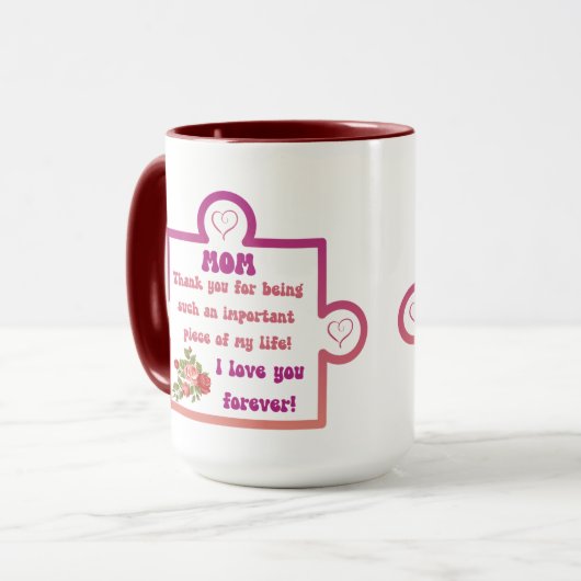 Mug Maman - Vous Aimez Pour Eternity Puzzle Piece (Devant gauche)