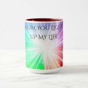 MUG "MAMAN, VOUS ÉCLAIREZ MA VIE" CAFÉ OU BOUGIE À THÉ