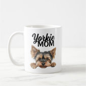 Mug Maman Yorkie Mignonne Qui Regarde Yorkie (Gauche)