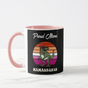 Mug Mamasaurus Dinosaur drôle sur le coucher du soleil