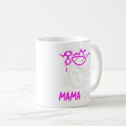 Mug Mamasaurus Mama Dinosaur T-Rex Mère Mère Jour (Devant droit)