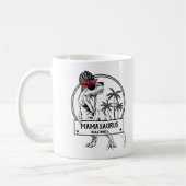 Mug Mamasaurus Mom T rex Dino Funny Nom personnalisé (Gauche)