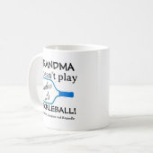 Mug Mamie de pickleball moderne drôle - Typographie pe (Devant gauche)