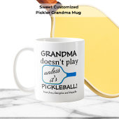 Mug Mamie de pickleball moderne drôle - Typographie pe