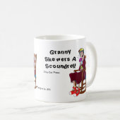 Mug Mamie embroche une canaille - lettrage noir (Devant droit)