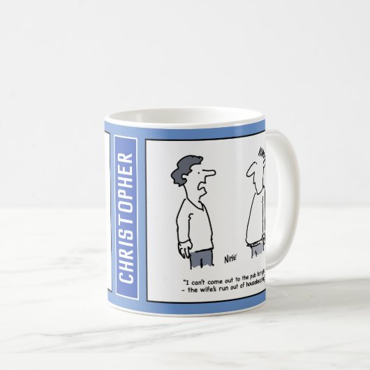 Mug Man Can't Go to Pub as he Broke. (Devant droit)