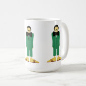 Mug  Man in Green Suit Art Retro Abstract (Devant droit)