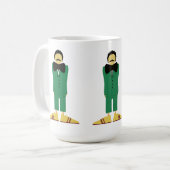 Mug  Man in Green Suit Art Retro Abstract (Devant gauche)