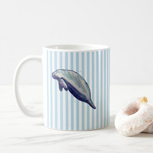 Mug Manatee peinture bande Floride Springs (Avec donut)