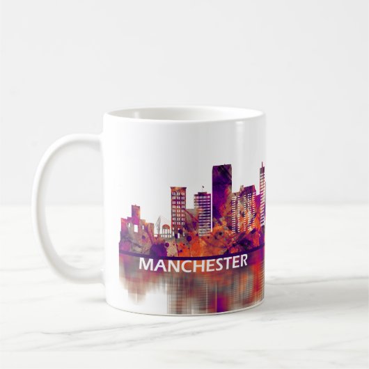 Mug Manchester England Skyline (Gauche)