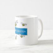 Mug Manchester road sign with bees.  (Devant droit)