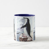 Mug Manchot à gorget, Oiseaux vintage d'Antarctique (Centre)
