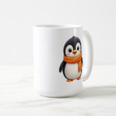 Mug Manchot adorable d'hiver (Devant droit)